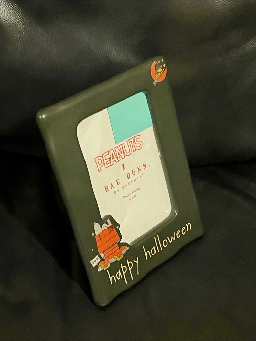Rae Dunn Peanuts Happy Halloween Ceramic Picture Frame